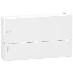 Щиток 18 модулів накладний з білими дверцятами, Schneider Electric серія Resi9 MP, MIP12118