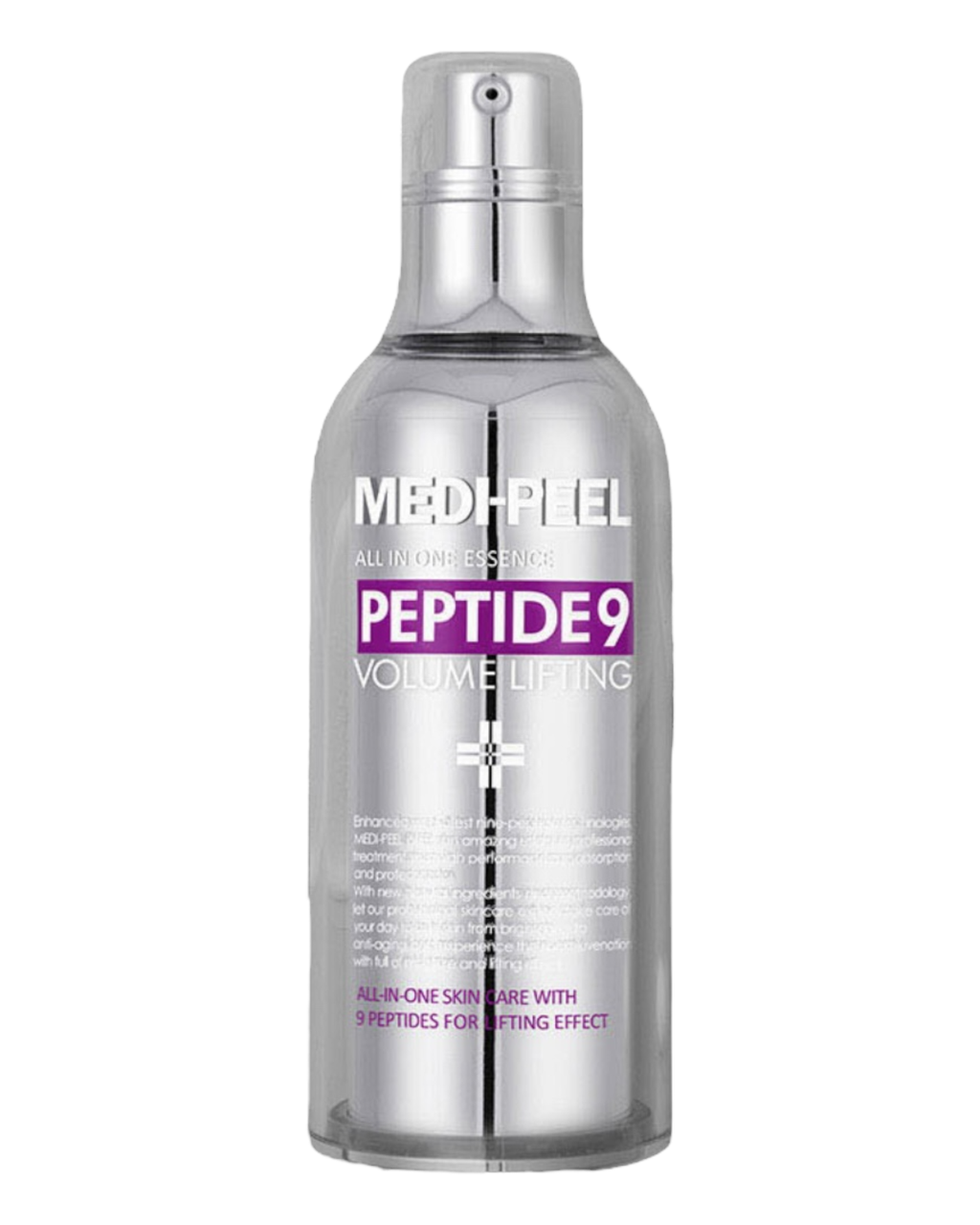 Багатофункціональна есенція для обличчя з пептидами MEDIPEEL Peptide 9 Volume Lifting All In One Essence Pro 100 ml