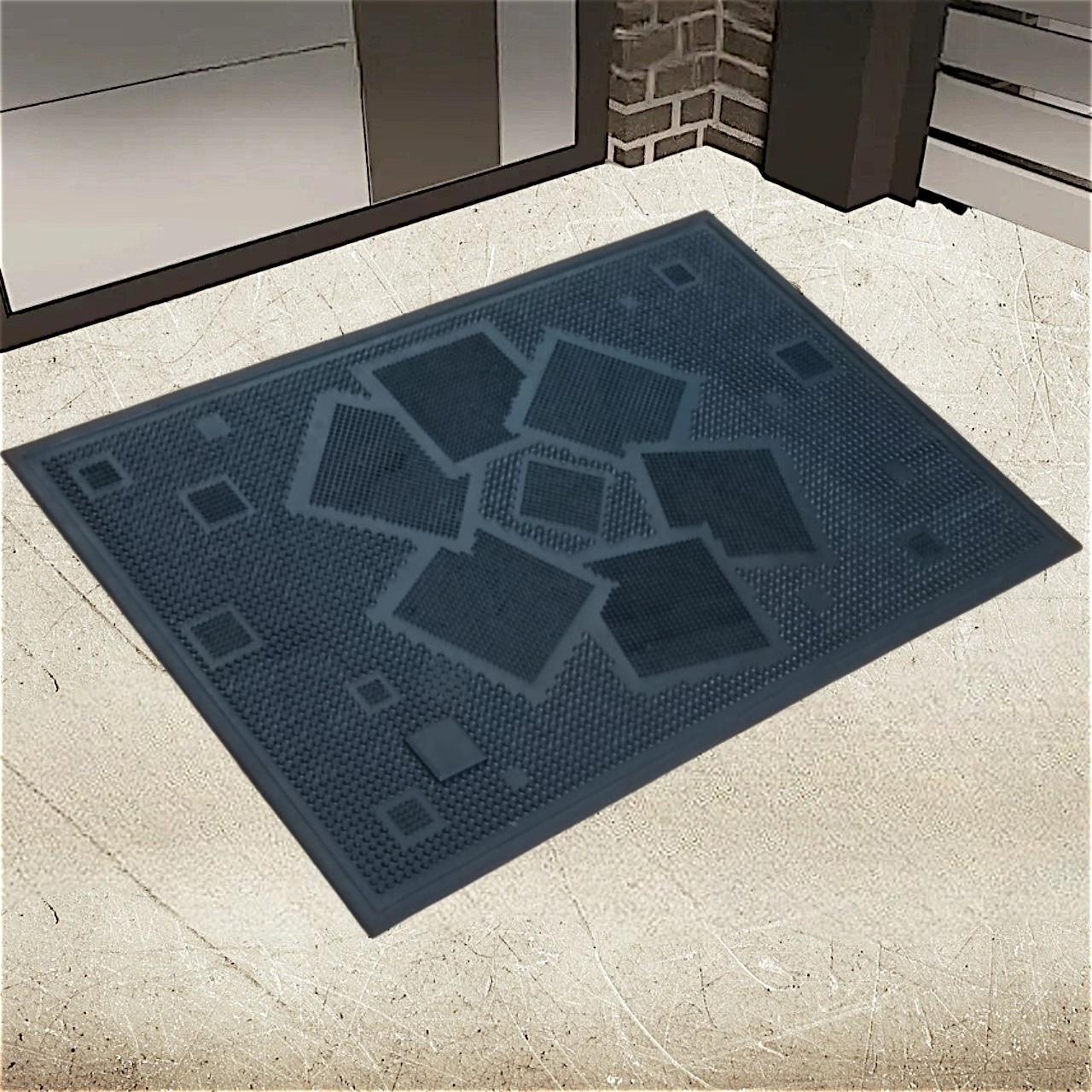 Килимок гумовий придверний Сонце 50х80 см, фото 1