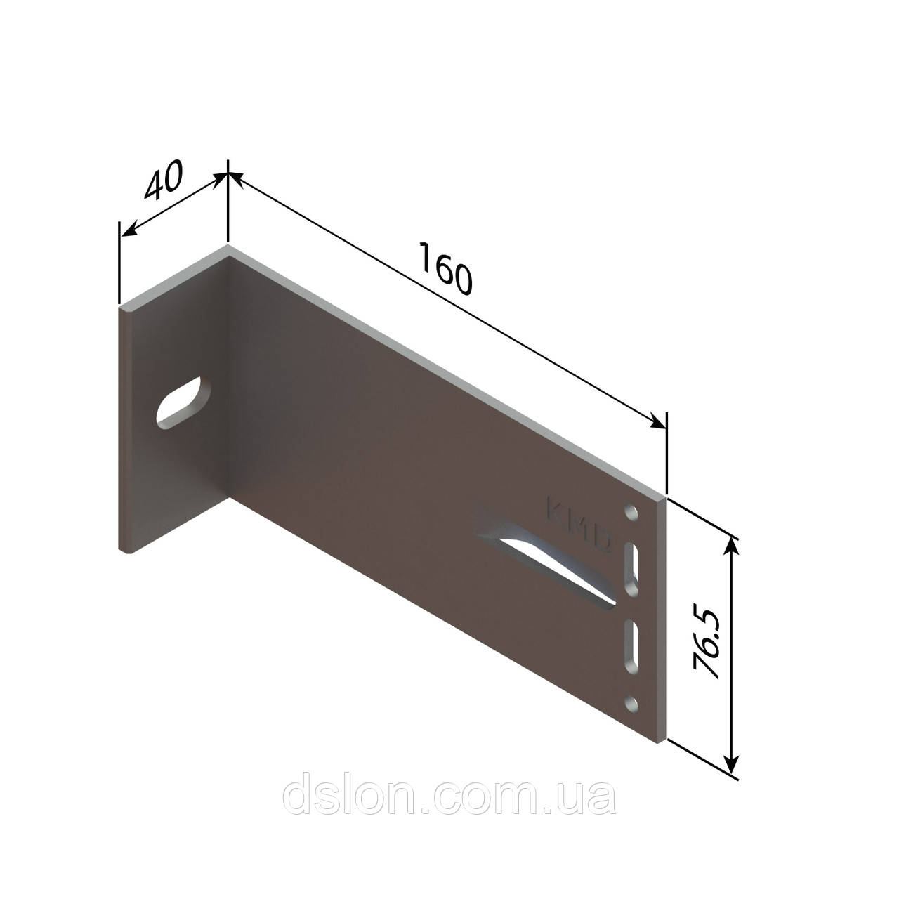 Кронштейн алюмінієвий KMD 160*75*40M