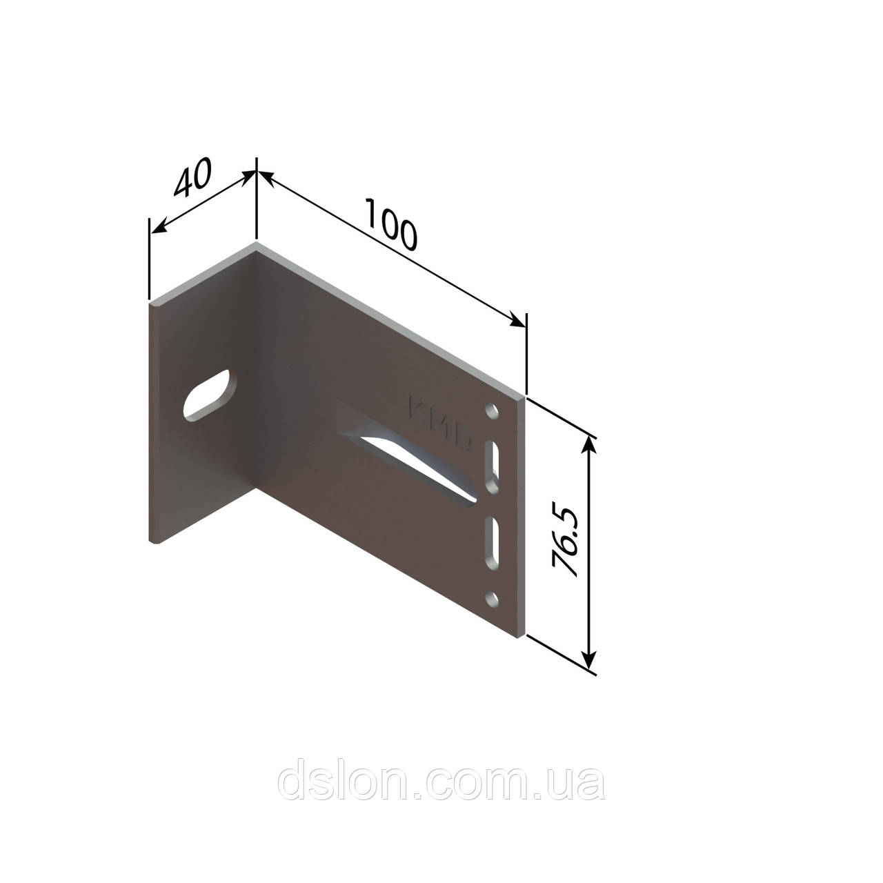 Кронштейн алюмінієвий KMD 100*75*40M