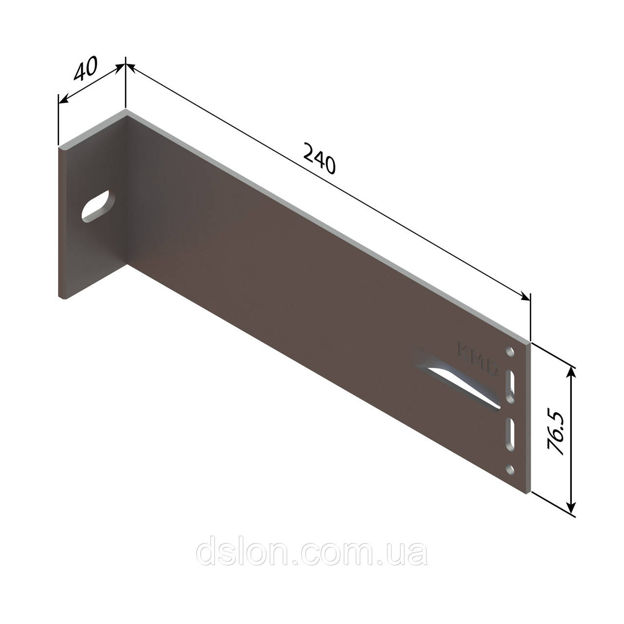 Кронштейн алюмінієвий KMD 240*75*40M
