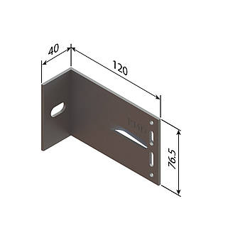 Кронштейн алюмінієвий KMD 120*75*40M
