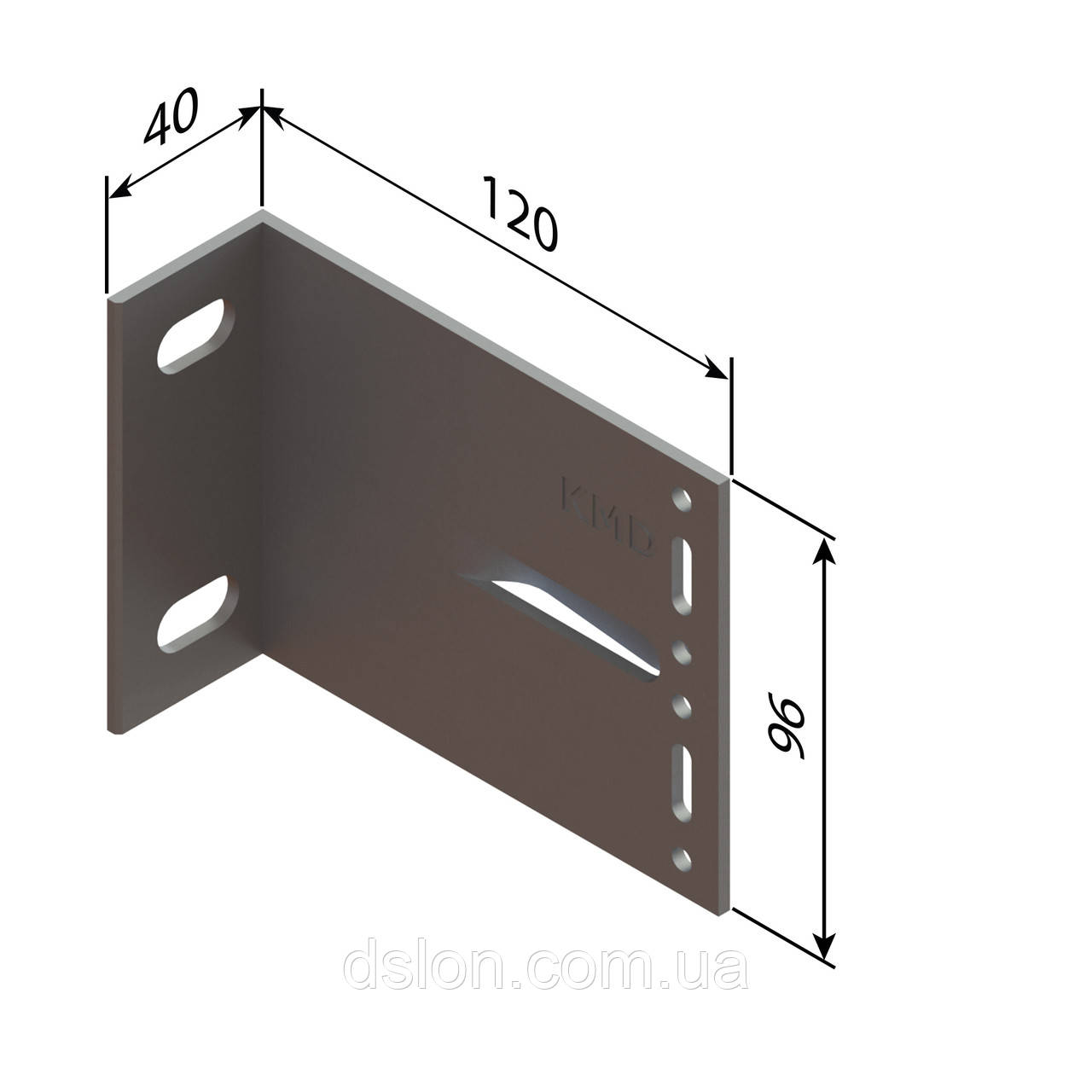 Кронштейн алюмінієвий KMD 120*100*40MS