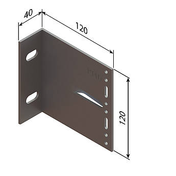 Кронштейн алюмінієвий KMD 120*120*40ML