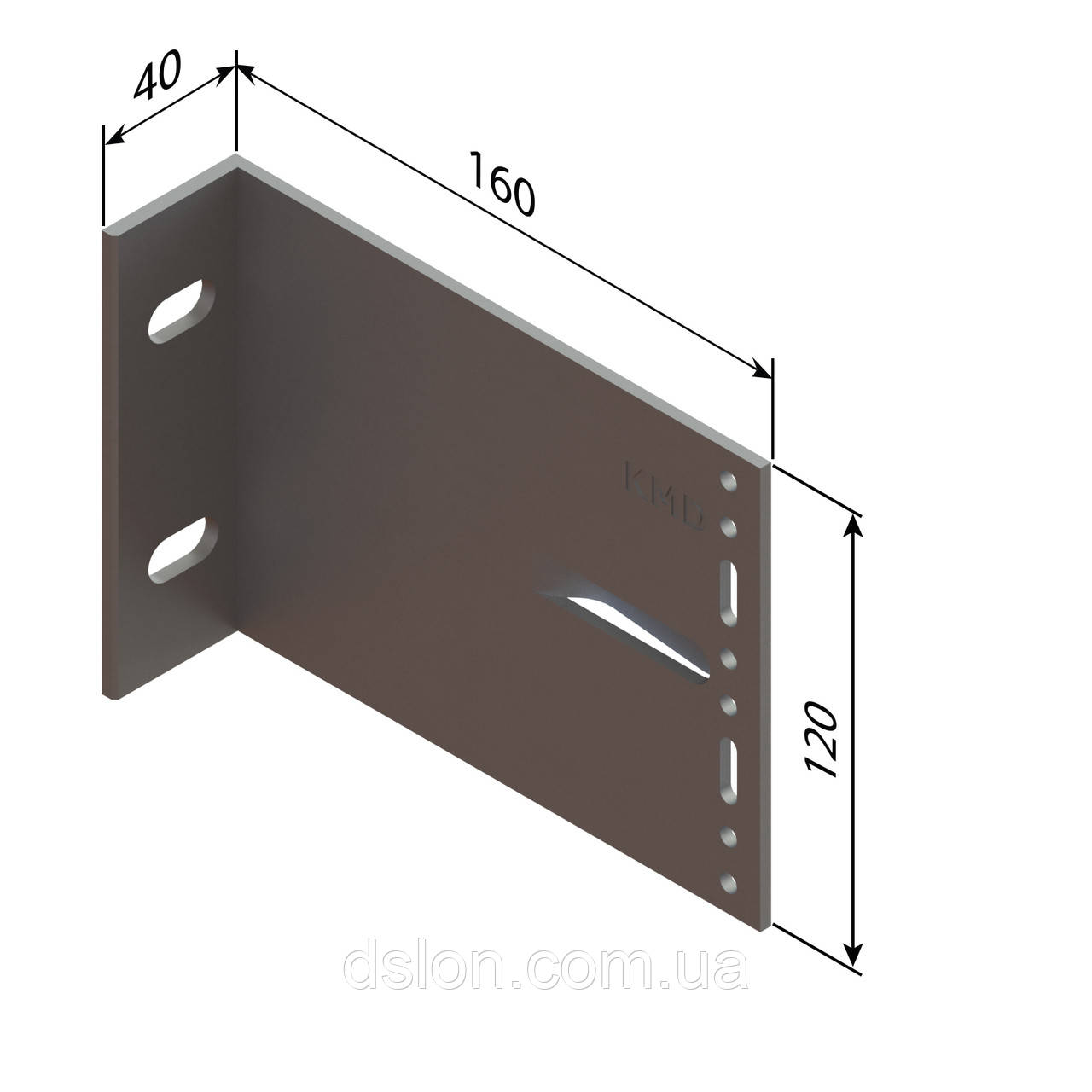 Кронштейн алюмінієвий KMD 160*120*40ML