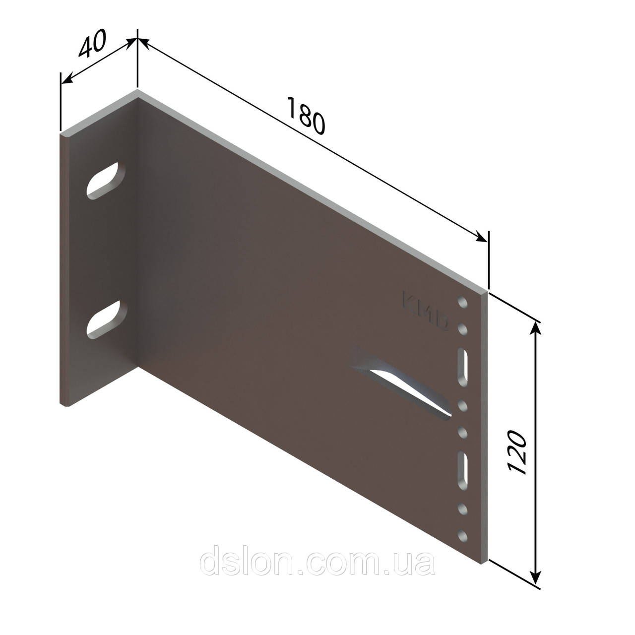Кронштейн алюмінієвий KMD 180*120*40ML