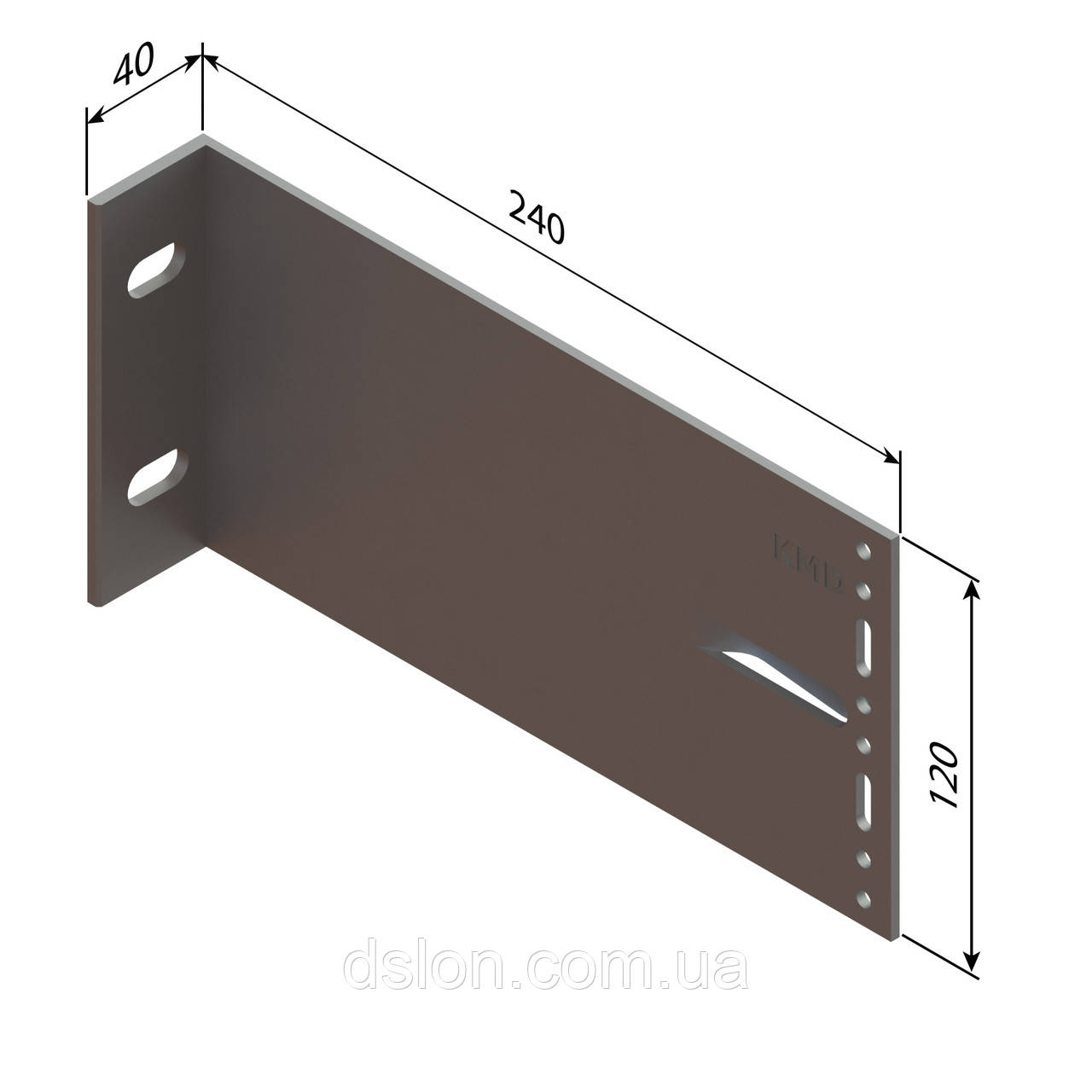 Кронштейн алюмінієвий KMD 240*120*40ML