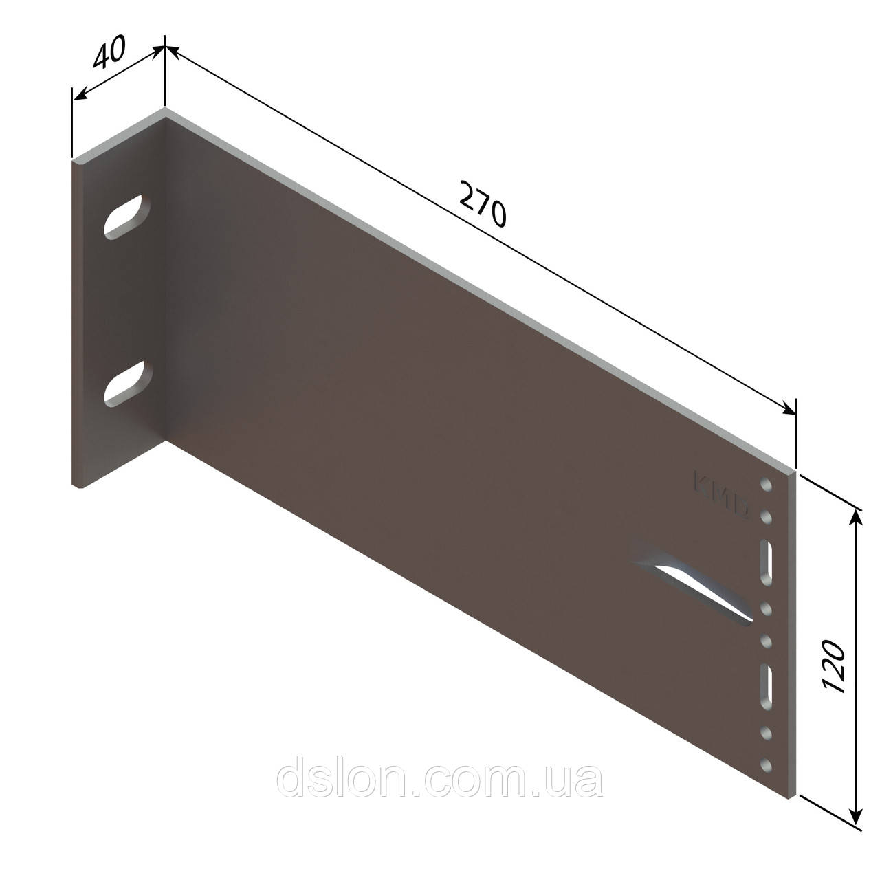 Кронштейн алюмінієвий KMD 270*120*40ML