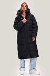 Довгий жіночий пуховик Finn Flare FWB11073-200 чорний M, фото 2