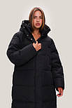 Довгий жіночий пуховик Finn Flare FWB11073-200 чорний M, фото 6