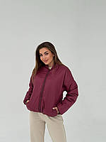 Жіноча осіння куртка- бомбер оверсайз