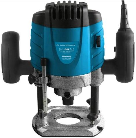 Професійний мережевий ручний фрезер по дереву KRAISSMANN 2000 OFE 8-12 для обробки дерева (12 насадок), фото 1