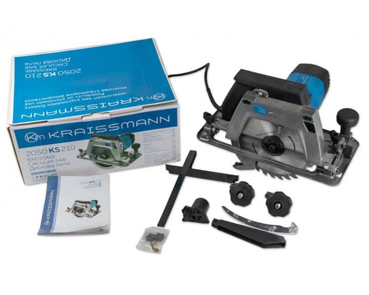 Циркулярка для точного різання по дереву KRAISSMANN 2050 KS 210, Ручна дискова пилка потужна, фото 1