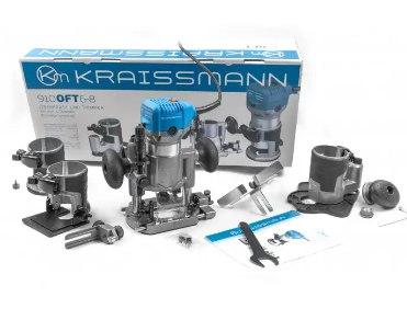Міні фрезер для обробки дерева KRAISSMANN 910 OFT 6-8 Професійний ручний мережевий фрезер ( 4 Бази), фото 1