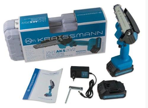 Акумуляторна ланцюгова пила-сучкоріз KRAISSMANN 1521 AKS 20/2 для саду, Маленька пила, фото 1