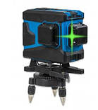 Професійний лазерний рівень KRAISSMANN 12 3D-LLG 25 RG Лазерний рівень на тринозі ( 25 м, Зелений промінь), фото 2