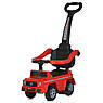 Дитяча каталка-толокар Mercedes 5903 з батьківською ручкою 2 в 1 Червоний, фото 2