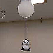 Біла стельова люстра «Пандочка» 15см (52-9829B-1(150) WH+WH)