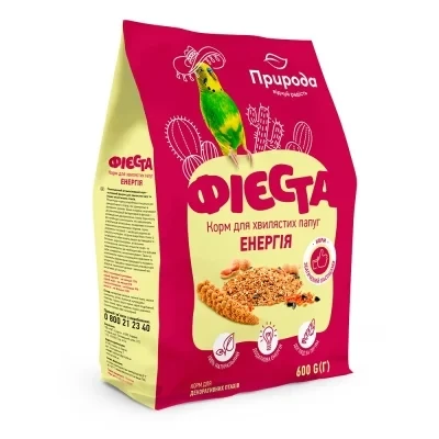 Корм для хвилястих папуг Природа Фієста Енергія, 600 г