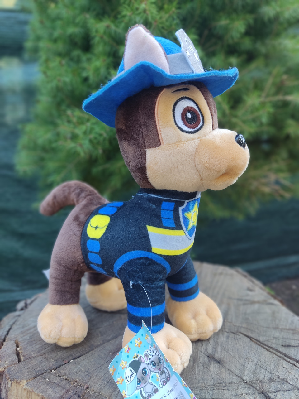 Мягкая игрушка Щенячий патруль Гонщик Чейз ТМ Копиця 25 см PAW Patrol якість швидка відправка