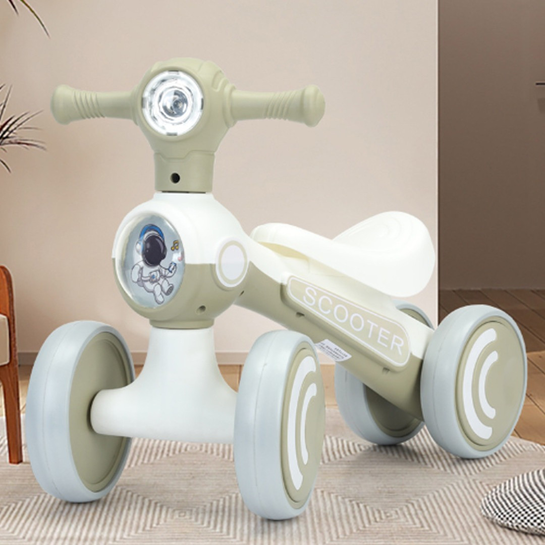 Дитяча каталка-толокар Bambi M 5729 з підсвіткою і музикою Бежевий, фото 1