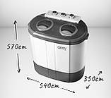 Пральна машина туристична напівавтомат з центрифугою Camry CR 8052 Польща, фото 5