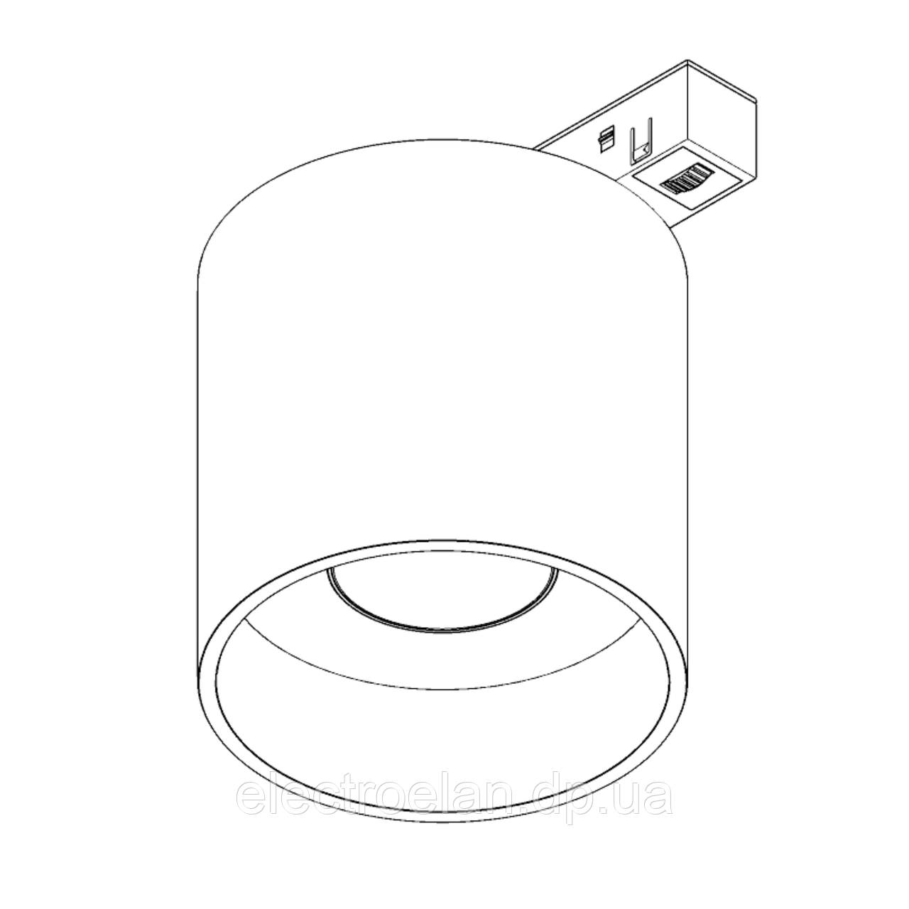 Світильник трековий ULIGHT Short ROLL80 intrack spot 12W 3000K black