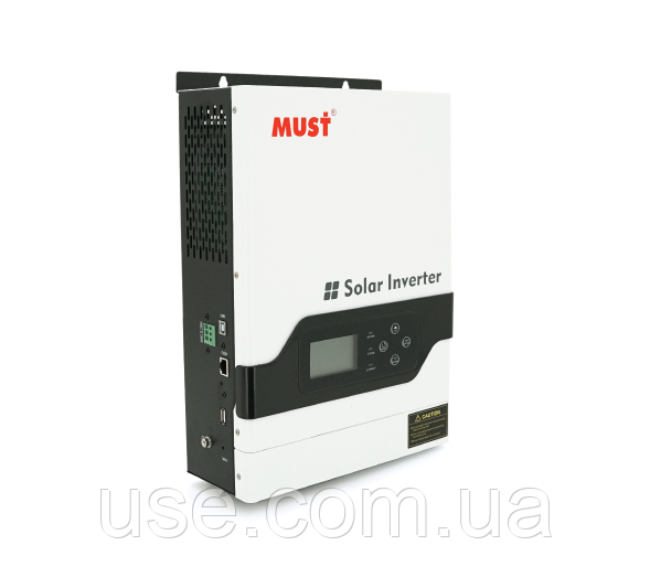 Гібридний інвертор однофазний 3200W, 3 кВт, 24 V, Вольт, для сонячних батарей, чиста синусоїда
