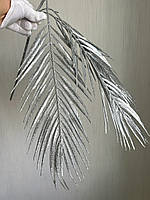 Потрійна пальмова гілка для новорічного декору ( срібло , 80 см ), фото 9