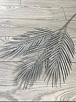 Потрійна пальмова гілка для новорічного декору ( срібло , 80 см ), фото 7