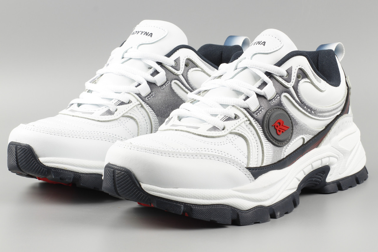 Кросівки чоловічі білі Royyna 093K Ройна Бона Бона Розміри 41 42 43 44 45, фото 1