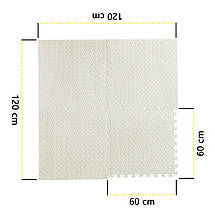 Мат-пазл (ластівчин хвіст) Cornix Mat Puzzle EVA 120 x 120 x 1 см XR-0231 Cream Poland, фото 4