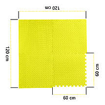 Мат-пазл (ластівчин хвіст) Cornix Mat Puzzle EVA 120 x 120 x 1 см XR-0236 Yellow Poland, фото 5