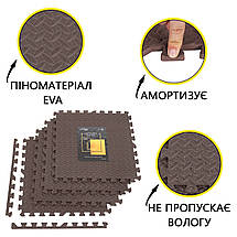 Мат-пазл (ластівчин хвіст) Cornix Mat Puzzle EVA 120 x 120 x 1 см XR-0238 Braun Poland, фото 3