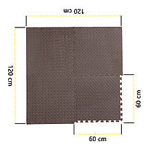 Мат-пазл (ластівчин хвіст) Cornix Mat Puzzle EVA 120 x 120 x 1 см XR-0238 Braun Poland, фото 6