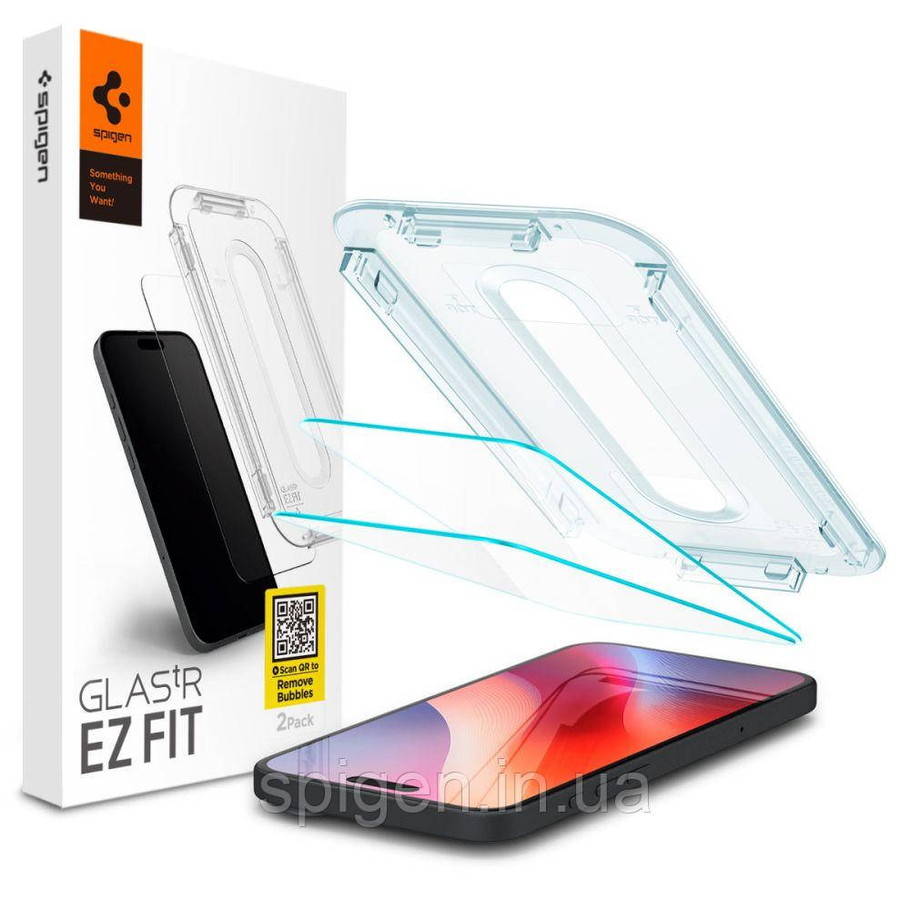 Захисне скло Spigen для iPhone 16 Pro Max - EZ FIT GLAS.tR (2 шт), Clear (AGL07907)