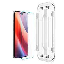 Захисне скло Spigen для iPhone 16 Pro Max - EZ FIT GLAS.tR (2 шт), Clear (AGL07907), фото 5