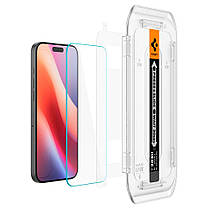 Захисне скло Spigen для iPhone 16 Pro - EZ FIT GLAS.tR (1 шт), Clear (AGL07935), фото 3