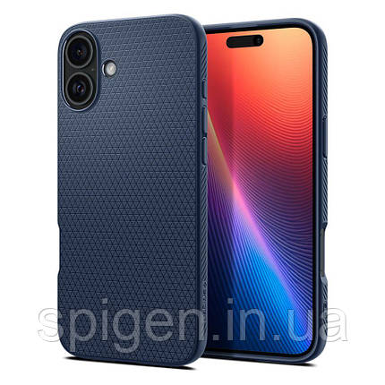 Чохол Spigen для iPhone 16 - Liquid Air, Navy Blue (ACS08195), фото 1