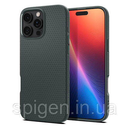 Чохол Spigen для iPhone 16 Pro - Liquid Air, Abyss Green (ACS08119), фото 1