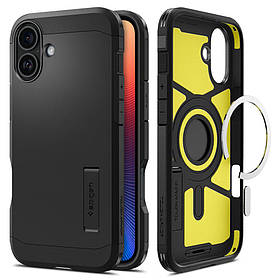 Чохол Spigen для iPhone 16 - Tough Armor AI (MagFit), Black (ACS08216)