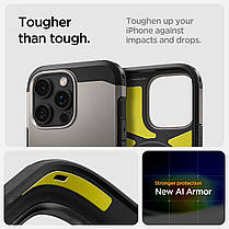 Чохол Spigen для iPhone 16 Pro Max - Tough Armor AI (MagFit), Gunmetal (ACS08012), фото 3