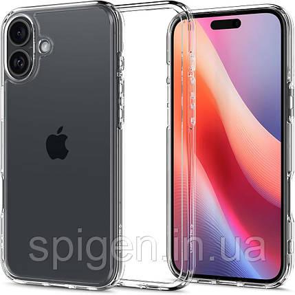 Чохол Spigen для iPhone 16 Plus - Ultra Hybrid, Crystal Clear (ACS08069), фото 1