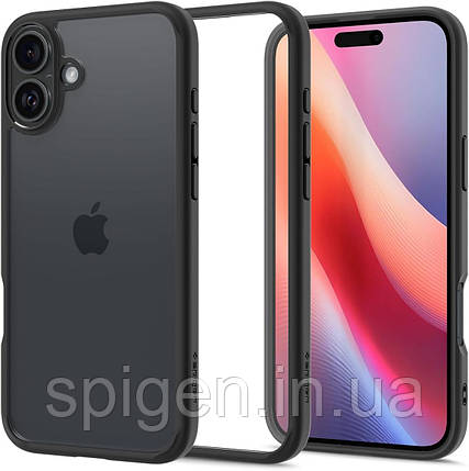 Чохол Spigen для iPhone 16 - Ultra Hybrid, Matte Black (ACS08201), фото 1