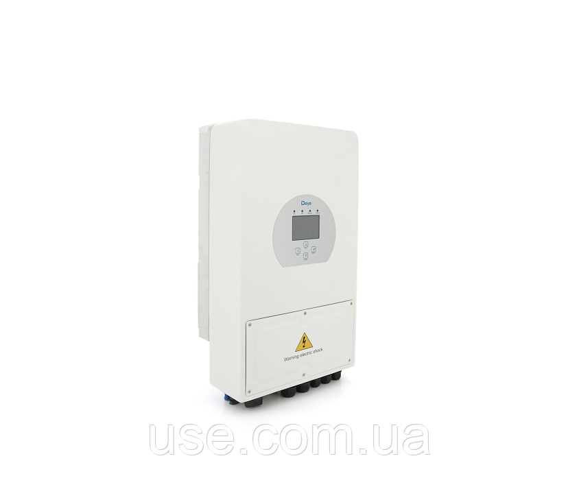 Гібридний Deye інвертор однофазний, 6000 W, 6 кВт, 48 V, Вольт, для сонячних батарей, чиста синусоїда
