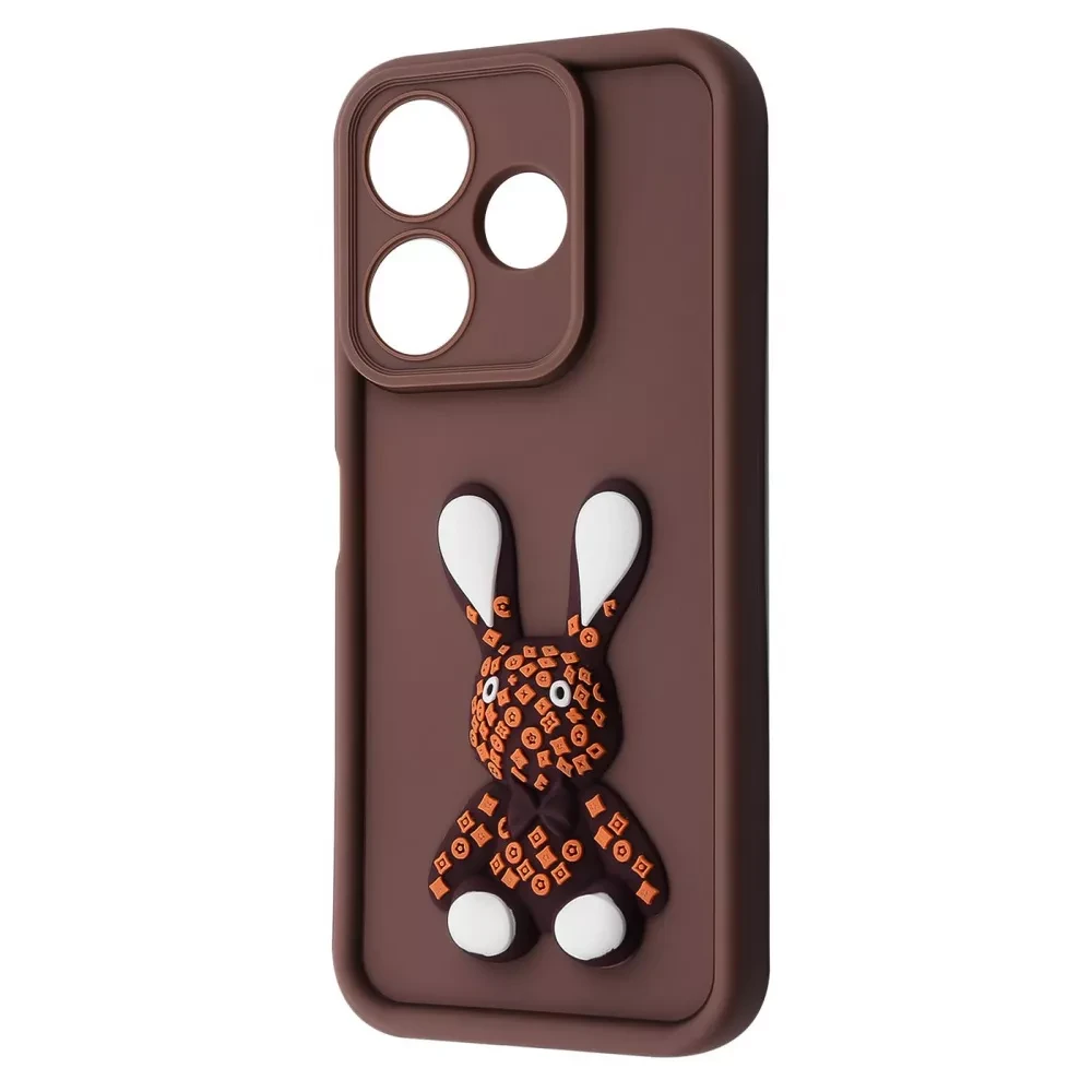 Чохол Pretty Things Case для Xiaomi Redmi 13C 4G/Poco C65 Brown/Rabbit, фото 1