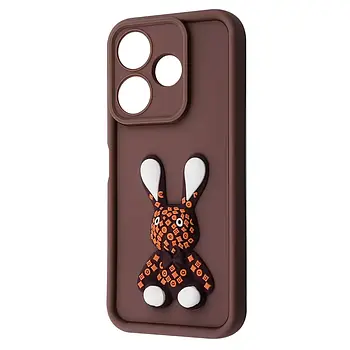 Чохол Pretty Things Case для Xiaomi Redmi 13C 4G/Poco C65 Brown/Rabbit