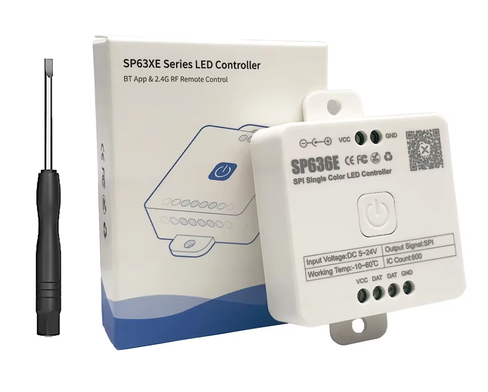 Smart Bluetooth контролер LEDTech SP636e RUN DC 5-24V. Для одноколірної адресної стрічки біжуча хвиля