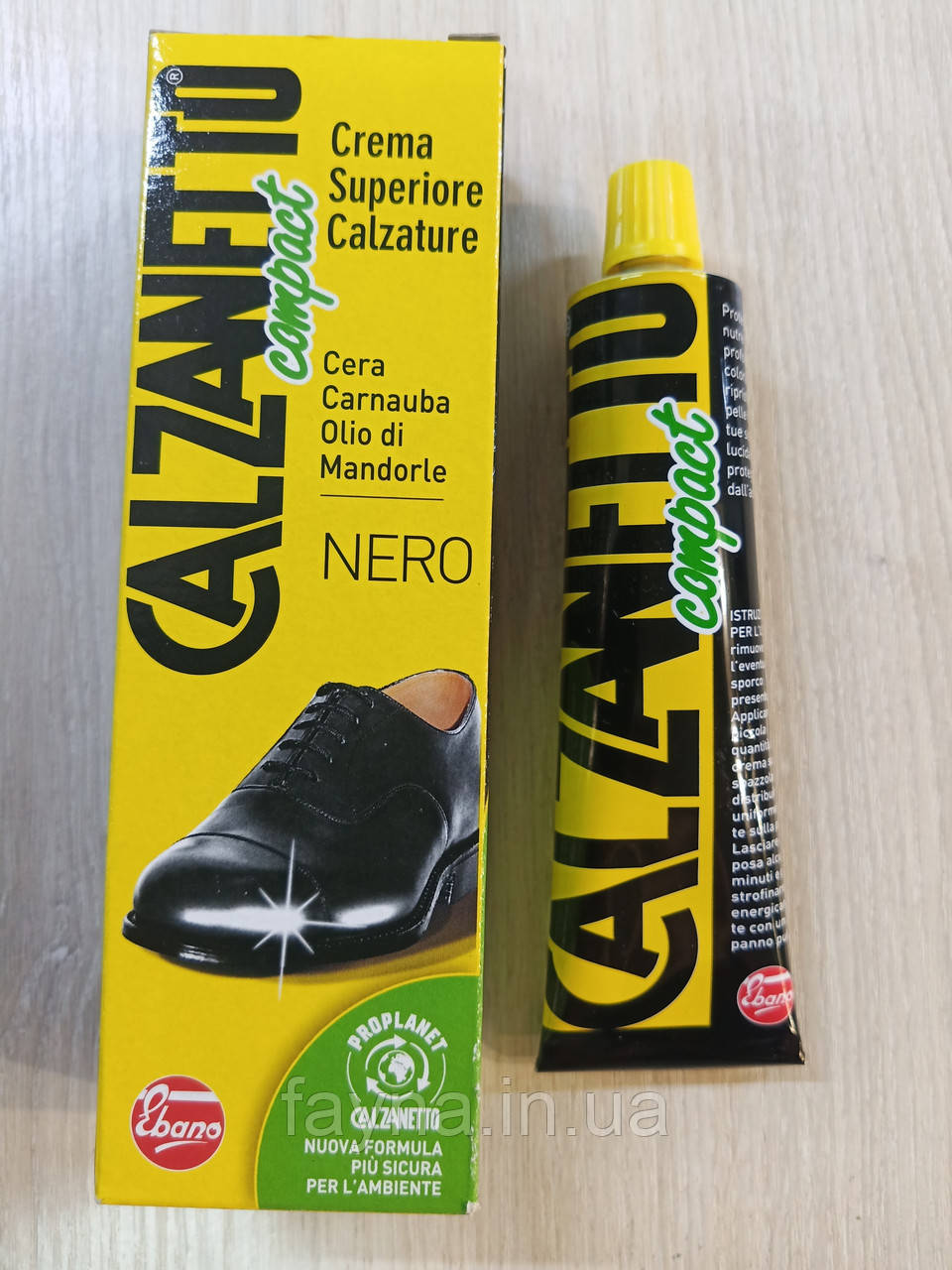 Чорний крем для взуття Calzanetto NERO (40мл)